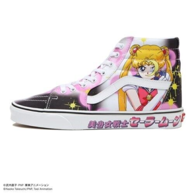 Size 10 - Sailor Moon x Vans Sk8- High Pretty Guardian - Black 
