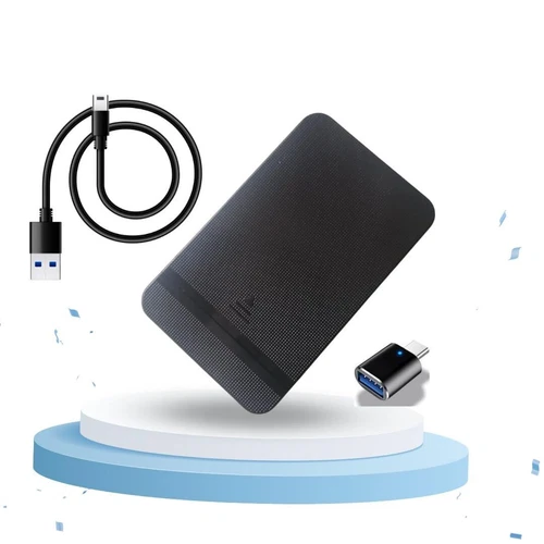 ezekers Portable 1TB External Hard Drive HDD — USB 3.0 & USB C for PC, Mac, PS