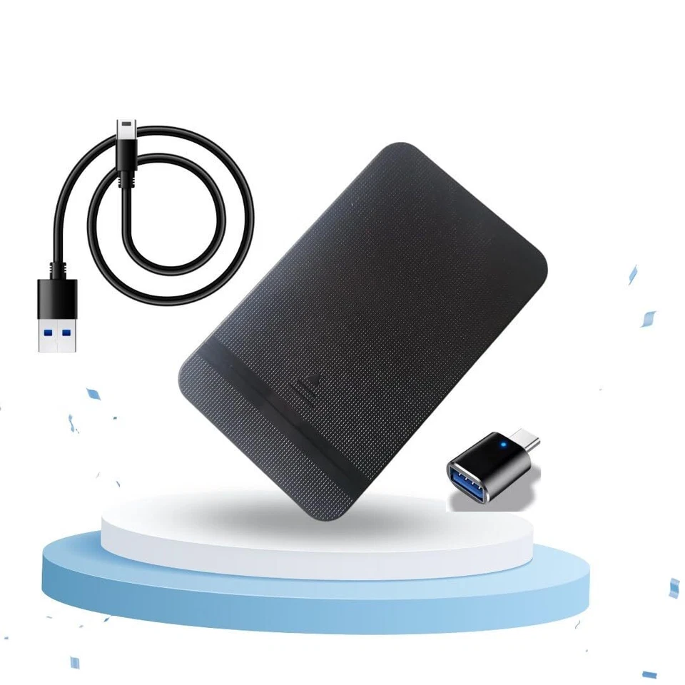 ezekers Portable 1TB Externe Festplatte HDD — USB 3.0 & USB C für PC, Mac, PS