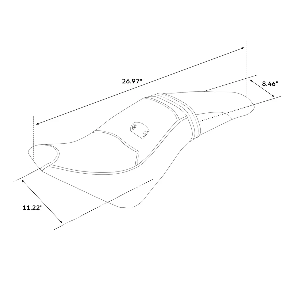 Driver Passenger Seat Fit For Indian Scout 2015-2024 Scout Sixty 2016-2024 Black - Image 2 of 4