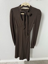 Diane Von Furstenberg Brown Wool Dress Size 2