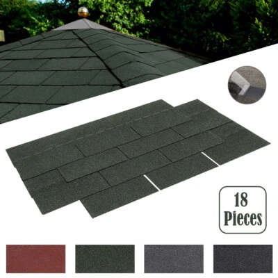 LIFELOOK 18PCS Asphalt Roof Shingles Self-Adhesive Roofing Panels Shed Roof Shingle Tiles