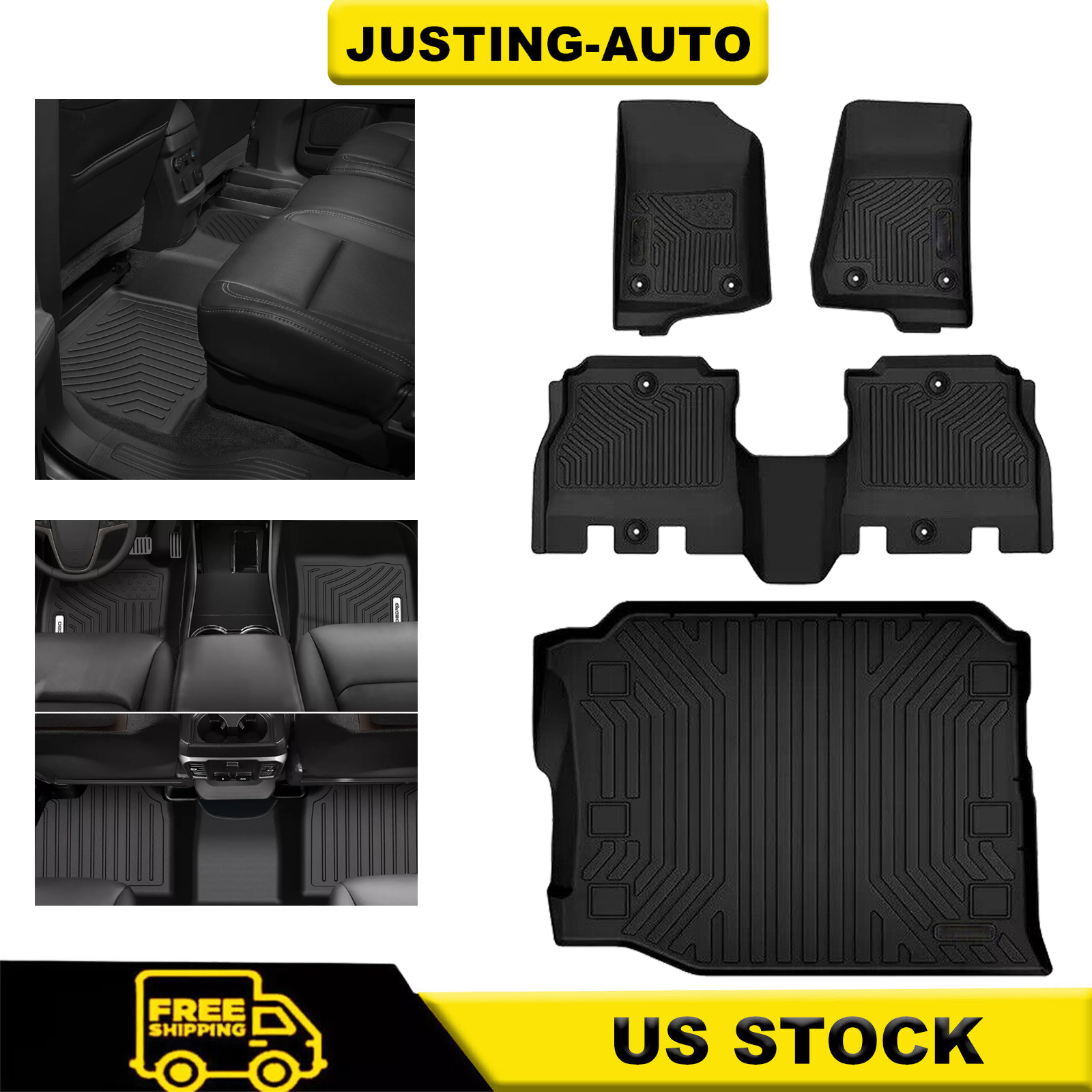 Jeep Wrangler JL Unlimited 4-Door 2018-2024 All-Weather TPE Floor & Cargo Mats