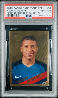 🔥 2018 Kylian Mbappe PANINI D'ETRE BLEUS-GOLD CHROME ROOKIE! #54