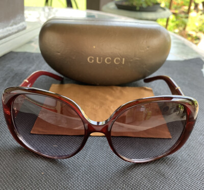 小物 GUCCI eyewear EUC Authentic Gucci GG3536 Horsebit Sunglasses 59 17 130 Brown W