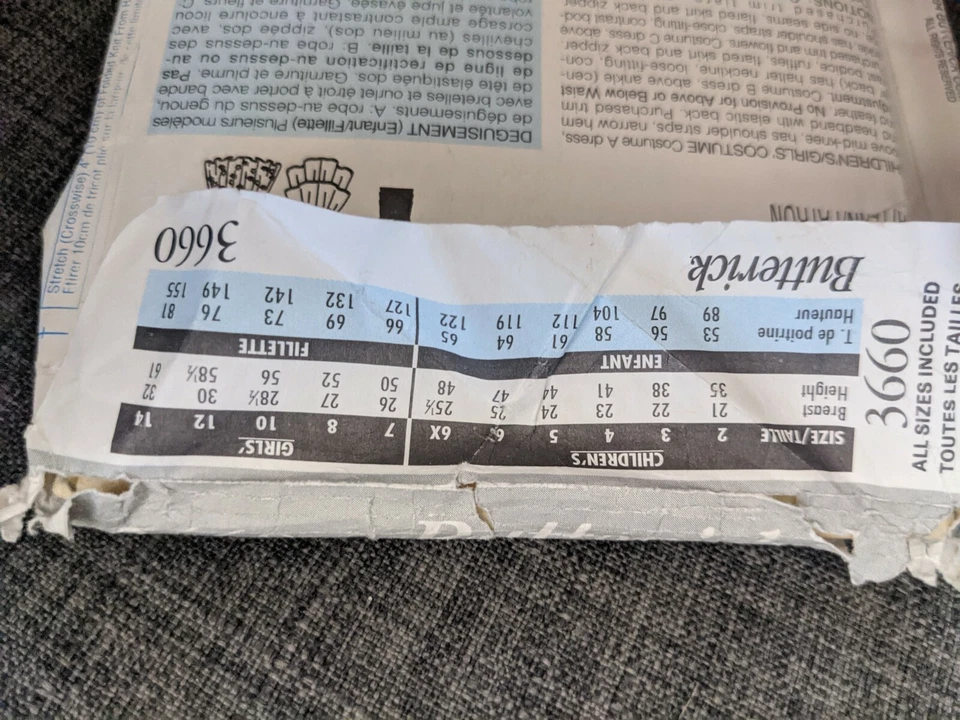 Butterick 3660 Girls Costume Gatsby Princess Senorita Pattern Uncut HALLOWEEN - Image 2 of 4