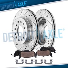 13.58" Front Drilled Disc Rotors Brake Pads for Buick Enclave Cadillac XT5 XT6