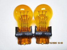 2 Wagner 4157AX Miniature Lamp Amber Bulbs (2...