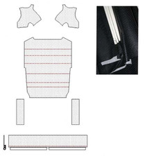 Vw Beetle Headliner 1972-1975 Black Perforated Vinyl Roof Liner Vw Beetle Headliner 1972-1975 Black Perforated Vinyl Roof Liner