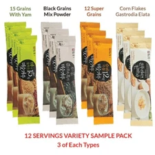 Damtuh Made in Korea 15 Roasted Grains Mixed Powder Tea with Yam 12 Sticks