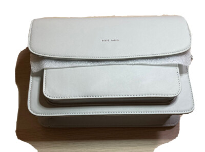 NWT Pixie Mood Zoe Crossbody Leather Bag / Purse - Light Grey
