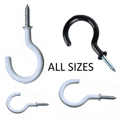 10 Pack of cup hooks screw in coffee hook storage kitchen Small Large Sizes UK - Image 3 of 4