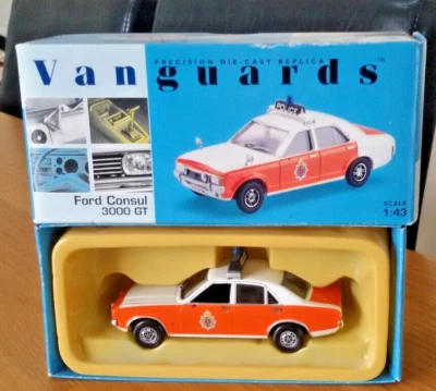 Diecast 1:43 Vanguard Lancashire Police Ford Consul 3000GT Perfect Boxed VA05500 - Image 1 of 4