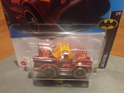 Hot Wheels Batmobile 1/64 - Édition Batman Classique TV Series 2023, Métal Rouge