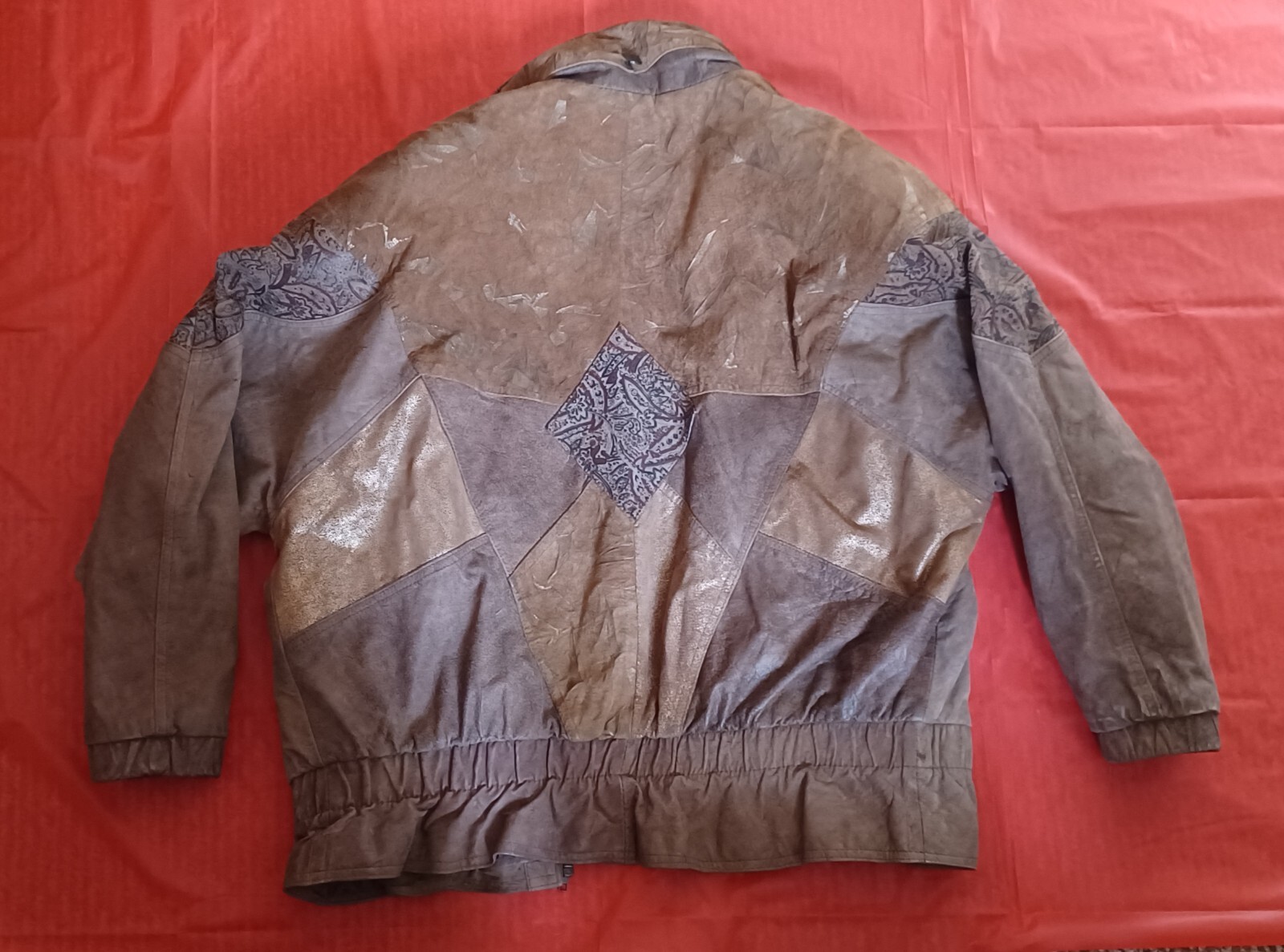 1980s G4000 Bomber Jacket Patchwork Leather Women… - image 7