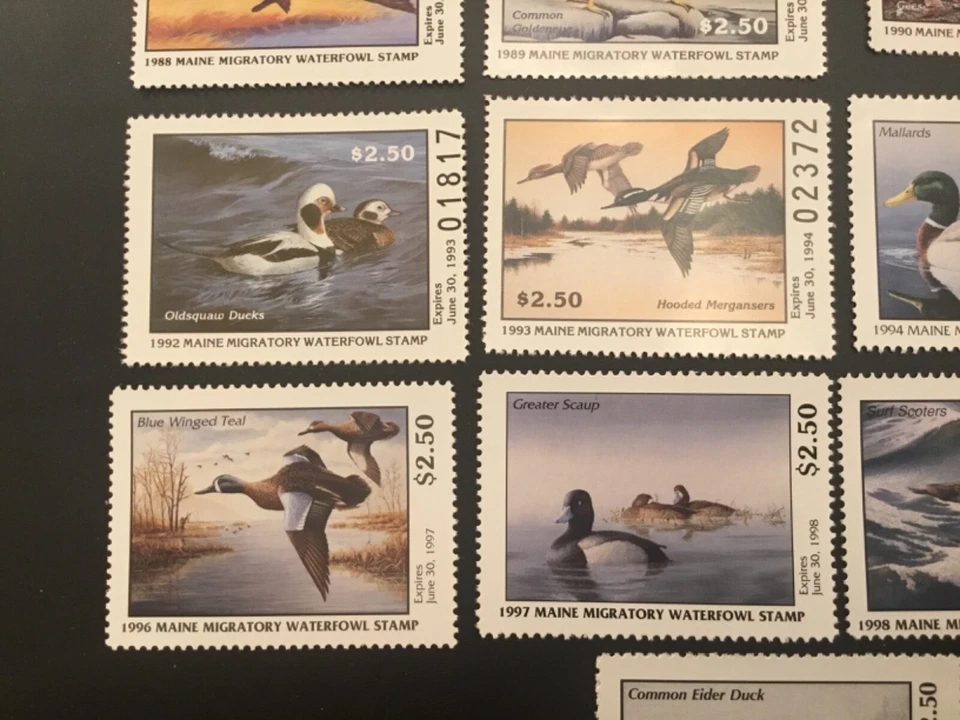 ICOLLECTZONE US 1984-2000 Maine #1-17 CV $200 XF NH - Image 4 of 4