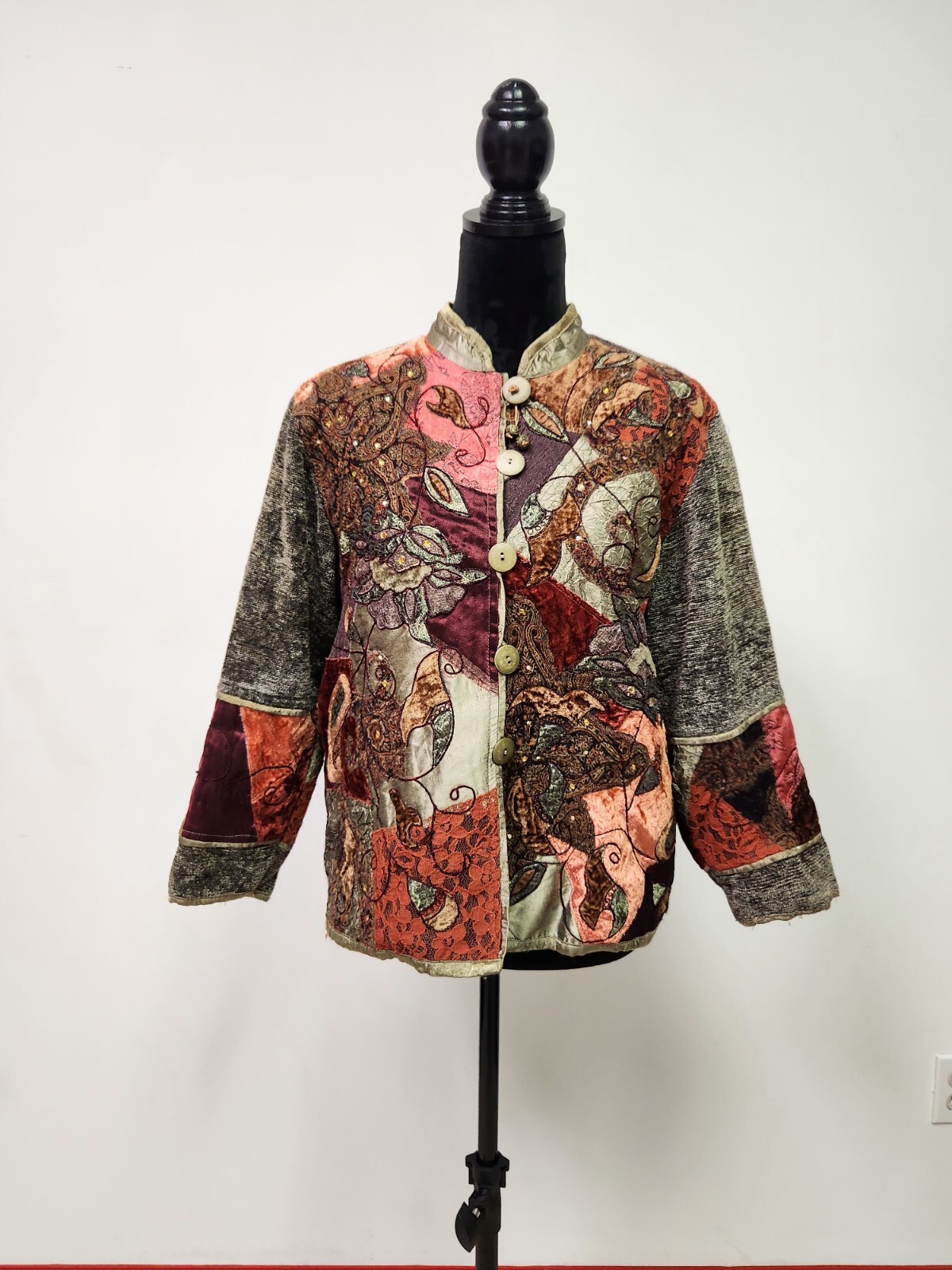 Drapers and Damons Jacket Patchwork Boho 3/4 Slee… - image 1
