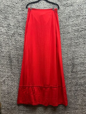 Erika Cavallini Semi-Couture Silk Midi Skirt Dress Red P6E071 Womens Size 42
