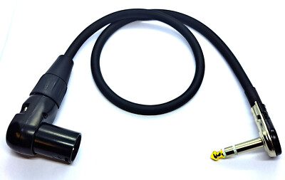 Audiokabel XLR Winkel - Male auf 6,35 mm Klinke Stereo Winkel FLAT vers. Längen