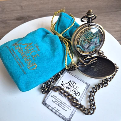 Disney Alice In Wonderland Pocket Watch Metal Collectors Merchandise Promo NEW