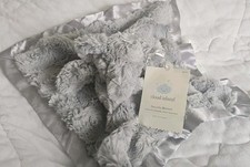 Cloud Island Elephant Lovey Security Blanket Gray Fuzzy Swirls