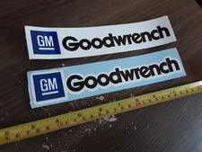 Lot  of 2 GM GOODWRENCH Racing Decals Stickers Nascar NHRA 2x8  ZZ LS Earnhardt 