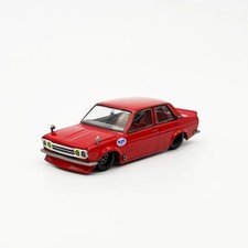 Classic 510 Custom Stanced Track Sedan V3 Bright Red 229 164 Diecast Model Classic 510 Custom Stanced Track Sedan V3 Bright Red 229 164 Diecast Model