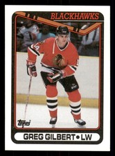 1990 Topps Greg Gilbert #255  Chicago Blackhawks