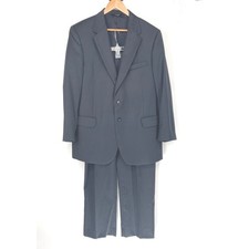 Jos. A. Bank Mens Suit 44R Two Piece Navy Blue 100 Wool Traveler's Collection