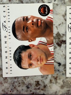 1993-94 SKYBOX NBA CHANGING FACES CARD BULLS TONI KUKOC CORIE BLOUNT #295