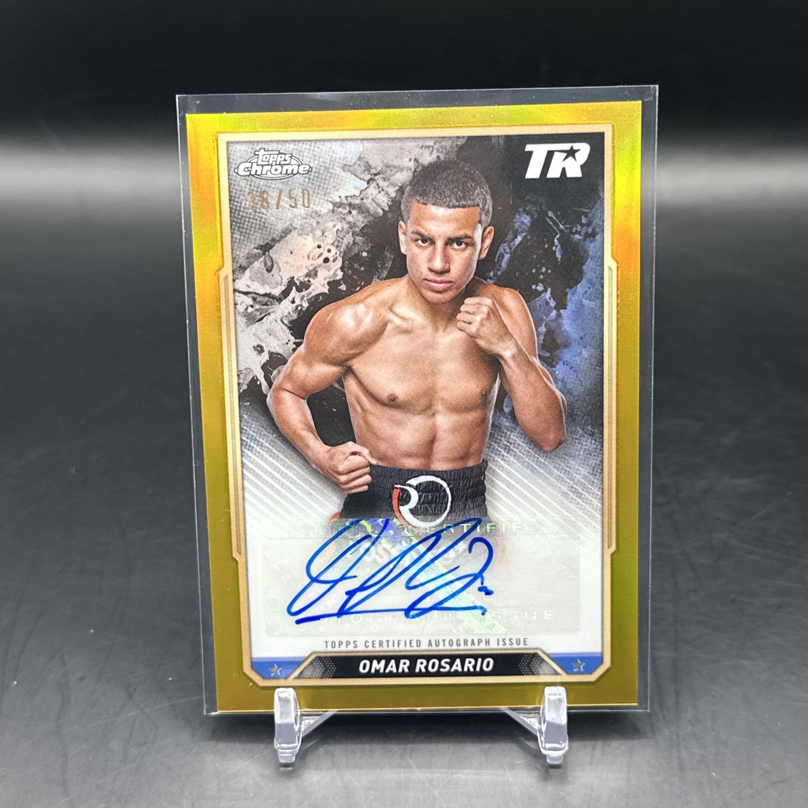 2024 Topps Chrome Boxing Omar Rosario Gold Auto /50 #CBA-ORO
