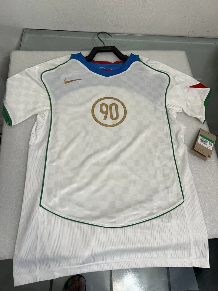 Kids Total 90 Dri-fit Nike Soccer Jersey White/ Italy Blue Il9782-100 Size XL . - Image 2 of 4