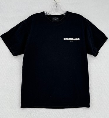 Balenciaga Wardrobe Unisex Black Logo Cotton Crew Short Sleeve T Shirt Sz M