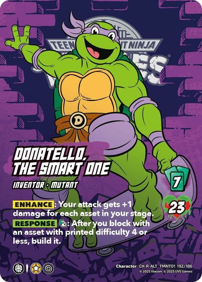1X-Donatello, the Smart One (Alternate Art) (192) - Foil-TMNT01