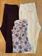 free people intimately leggings bundle of 3 xs small cream brown lace