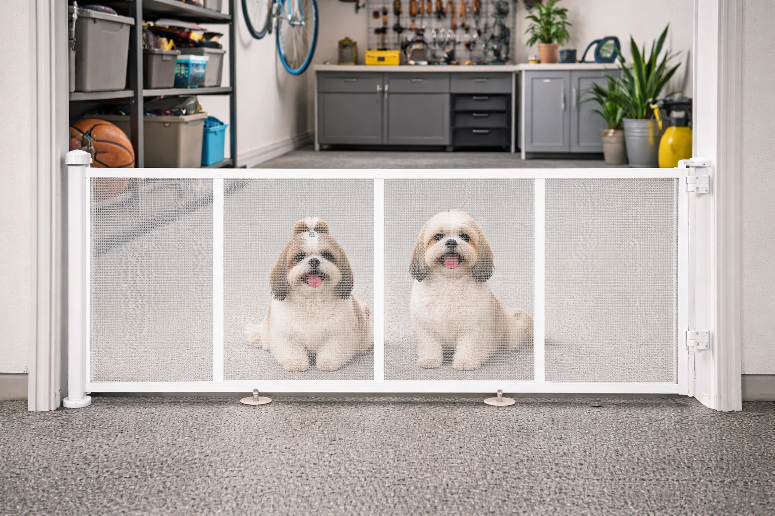 White Retractable Baby & Pet Gate – 41” Tall x 71” Wide – Indoor/Out #13
