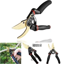8.5' Professional Rotating Bypass Pruning Shears Titanium Coated Heavy Duty SK5