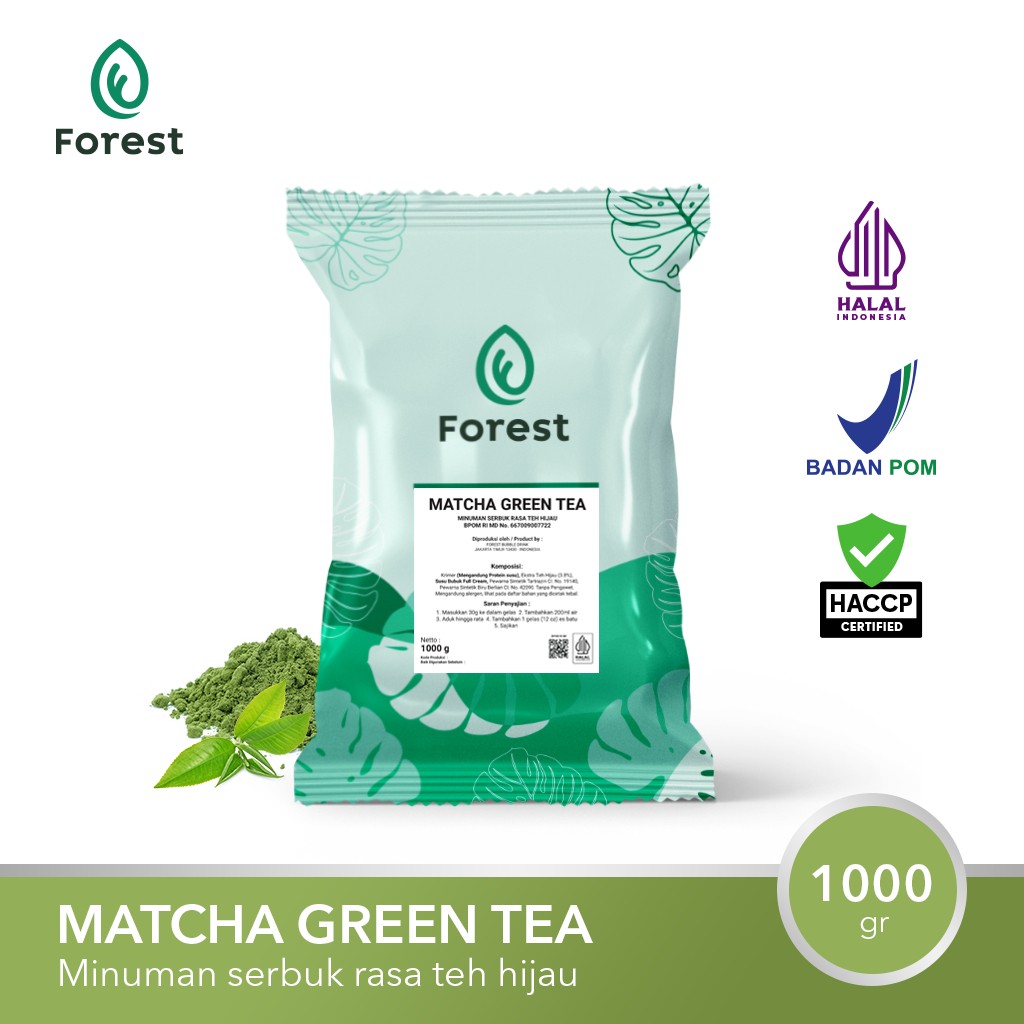 Matcha Grüntee Getränkepulver 1000g ungesüßte Instant Getränkemischung