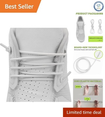 Durable 20 Inch Elastic Shoelaces - Easy Install for On Cloud 5 & 6 Sneakers