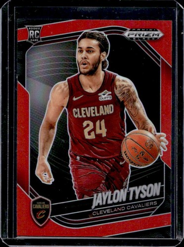 2024-25 Panini Prizm Black Jaylon Tyson RC Red Prizm Rookie #/299 Cavaliers