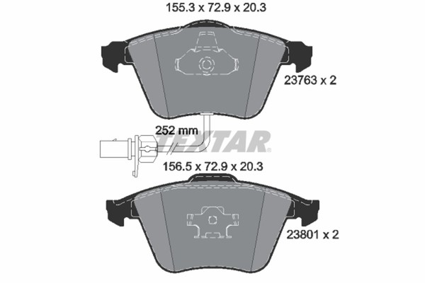 Textar Bremsbelagsatz Scheibenbremse Q+ 2376302 FüR Audi A6 Seat A8 Exeo A4 4F2-image