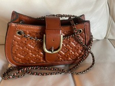 Preloved Patricia Nash Lena Baguette Signature Embossed Lthr Crossbody Excellent