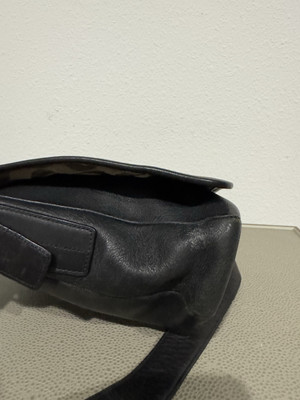 Coach Black Leather Foldover Crossbody Saddle Messenger Shoulder