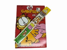 NEW Garfield 32 Fold Seal Valentines 48 Stickers Cleo Sealed In Box 4 Pencils