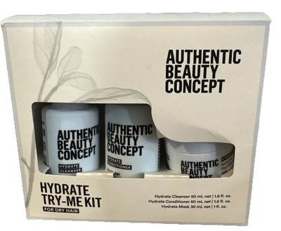 Authentic Beauty Concept Hydrate Try Me Kit - Shampoo, Conditioner, & Hair Mask