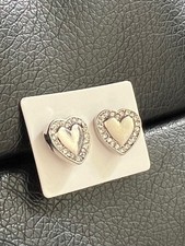 Heritage Heart earrings Mk , silver color