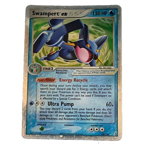 Swampert ex 98/100 EX Crystal Guardians Holo Rare 2006 English 150 HP