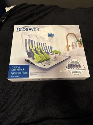 Dr. Brown s Folding Baby Bottle Drying Rack for Easy Storage, Dry Nipples, NEW