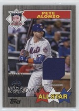 2022 Series 2 1987 Topps Baseball All-Star Relics Black 132/199 Pete Alonso z1r