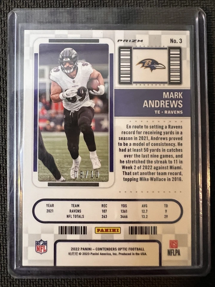 2022 Contenders Optic Mark Andrews Season Ticket True Gold /10 - Image 2 of 2